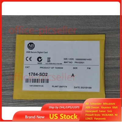 New AB 1784-SD2 Secure Digital Memory Card 2GB in Bag Sealed 1784SD2 US Free Tax