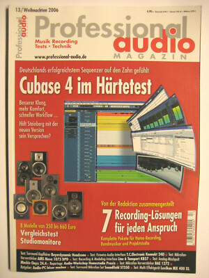 PROFESSIONAL AUDIO MAGAZIN 13/2006 - CUBASE 4 SEQUENZER STUDIOMONITORE HOME RECO
