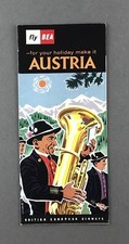 BEA BRITISH EUROPEAN AIRWAYS AUSTRIA BROCHURE WITH VISCOUNT PICTURE 1959 B.E.A. 