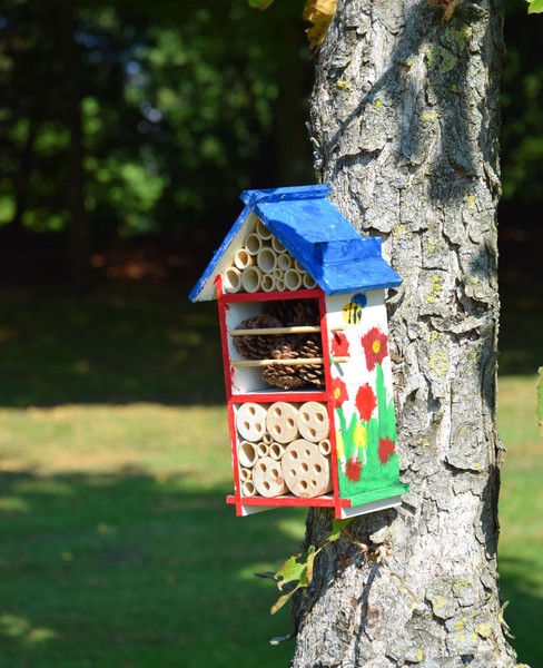 Insektenhotel Bausatz Zum Bemalen Bastelset Bienenhaus Nisthilfe Kinder Bienen-image