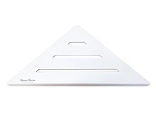 SereneDrains Stainless Steel 9" Drill in Matte White Corner Shower Shelf