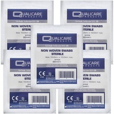 25 x QUALITY  10CM NON WOVEN STERILE MEDICAL SWABS Absorbent Gauze Pad First Aid