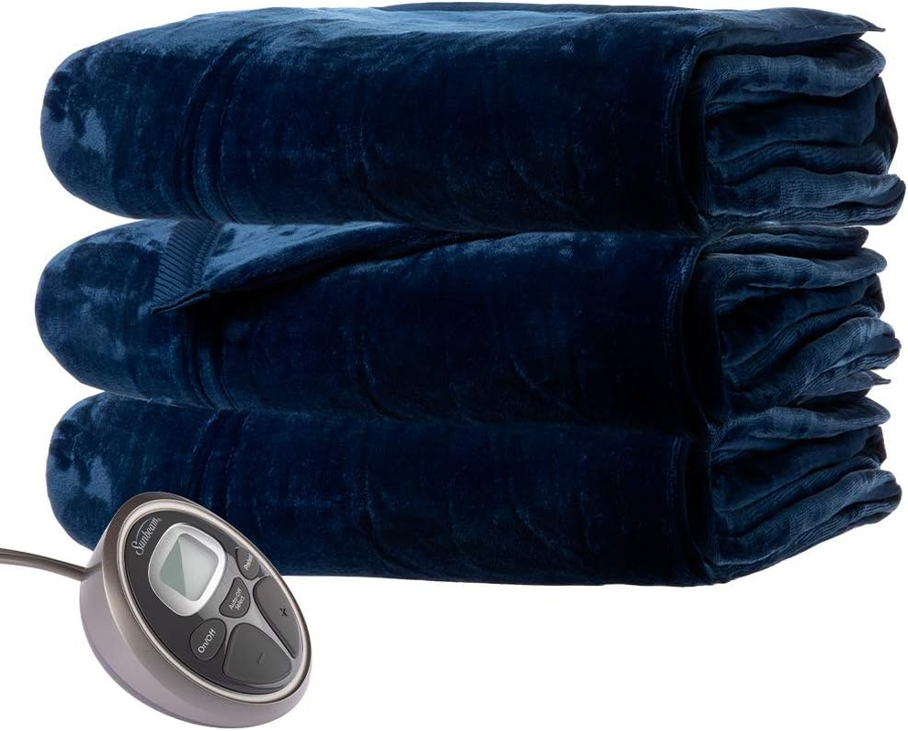 King Premium Soft Electric Heated Blanket Velveteen Plush 20 Heat Settings, Dual