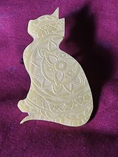 Yellow Cat Mandela Pattern Adjustable Ring