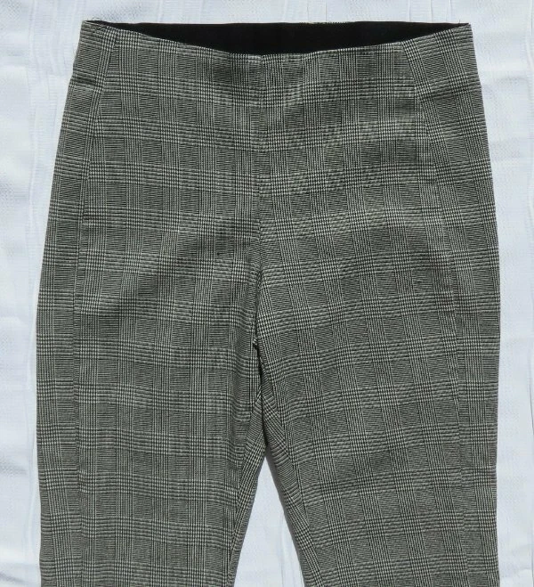 $69 INC черный и белый клетку тянуть на эластичной середины подъема тонкий Bootcut брюки США M 8 - Изображение 2 из 4