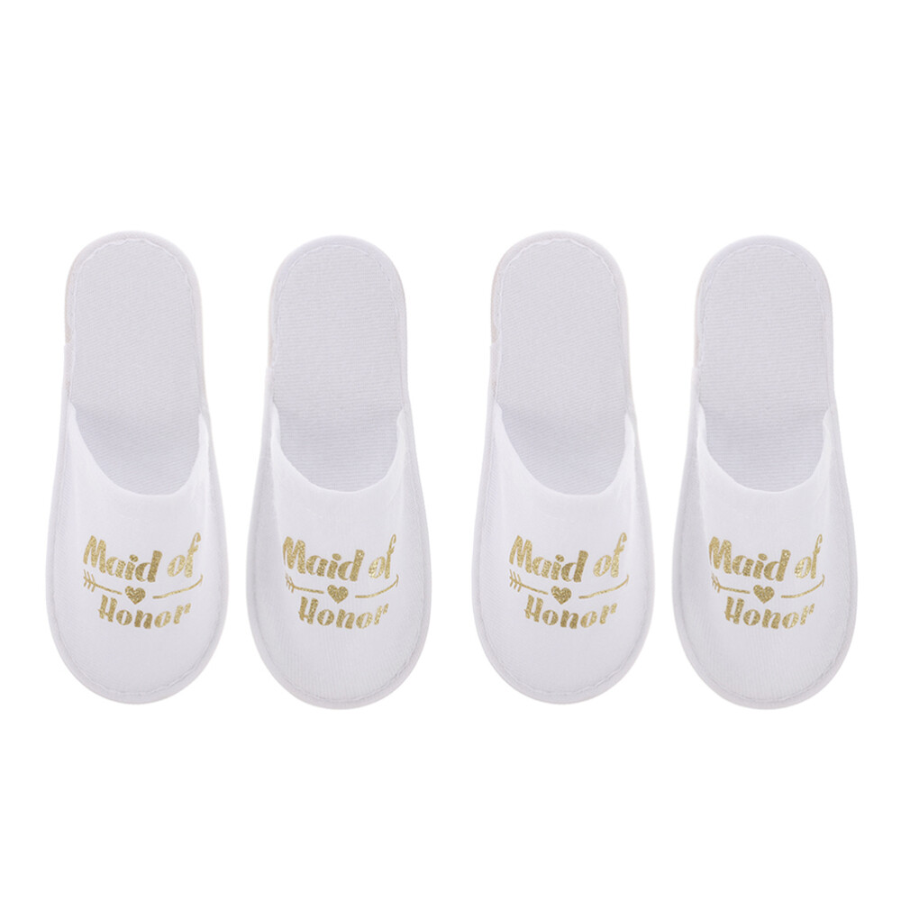 PANTOFOLA D’ORO 2 Paia Pantofole Monouso Damigella Uomo Sposa Doccia Matrimonio Regali