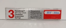 Horolovar 400- Day Clock Pendulum Suspension Spring 3 Units Pack . 0019-.048mm.