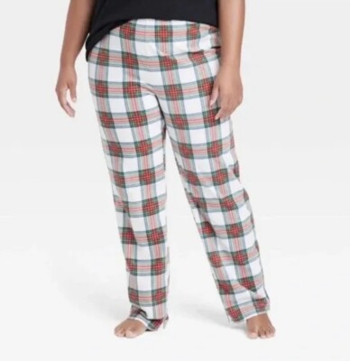 Wondershop At Target Women's Plus Size Plaid Fleece Pajama Pants Wondershop  2X