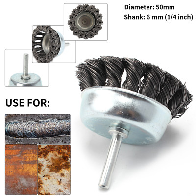 5-Piece Steel Twist Knotted Wire Wheel Brush Set - 1" To 4" For Rust Removal & Cleaning