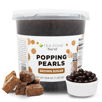 Tea Zone Brown Sugar POPPING PEARLS  - Jar (7 lbs, B2066)