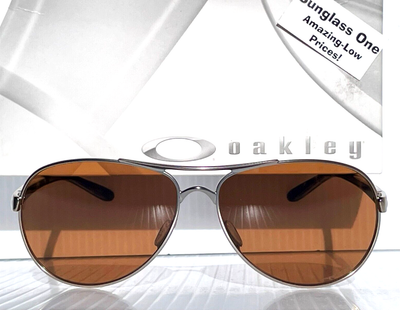 Oakley Sunglasses Feedback OO4079-47 Satin Chrome Aviator w/ Prizm Bronze Lenses NEW Oakley FEEDBACK Satin Chrome AVIATOR PRIZM Bronze Lens  main image 4