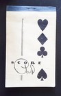 VINTAGE CARD GAME SCORE PAD 1950s Poker Rummy 5" x 3" Cute — photo 1