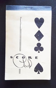 VINTAGE CARD GAME SCORE PAD 1950s Poker Rummy 5" x 3" Cute
