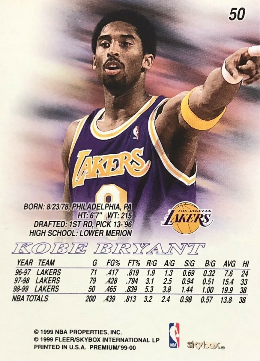 1999 2000 Skybox Premium Basketball 125 Card Set with Kobe Bryant 