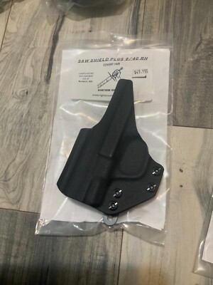 Righteous response Smith and Wesson shield plus 9 /40 RH covert IWB black kydex
