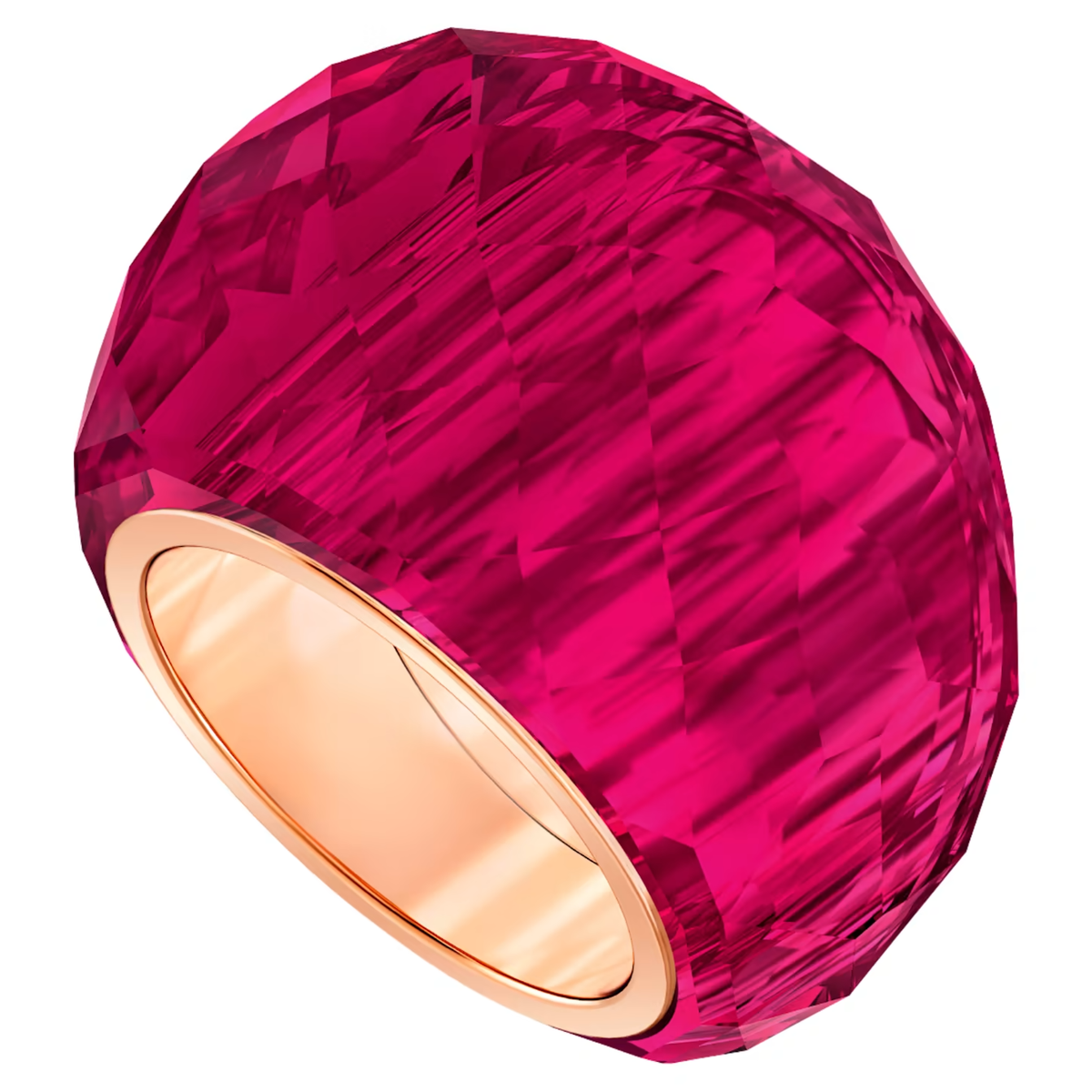 BNIB SWAROVSKI Nirvana cocktail ring Red Rose Gold 55 Bag