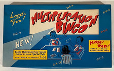 Vintage 1966 Bingo Card Game Multiplication Bingo by Pratt  Austin Co. Complete