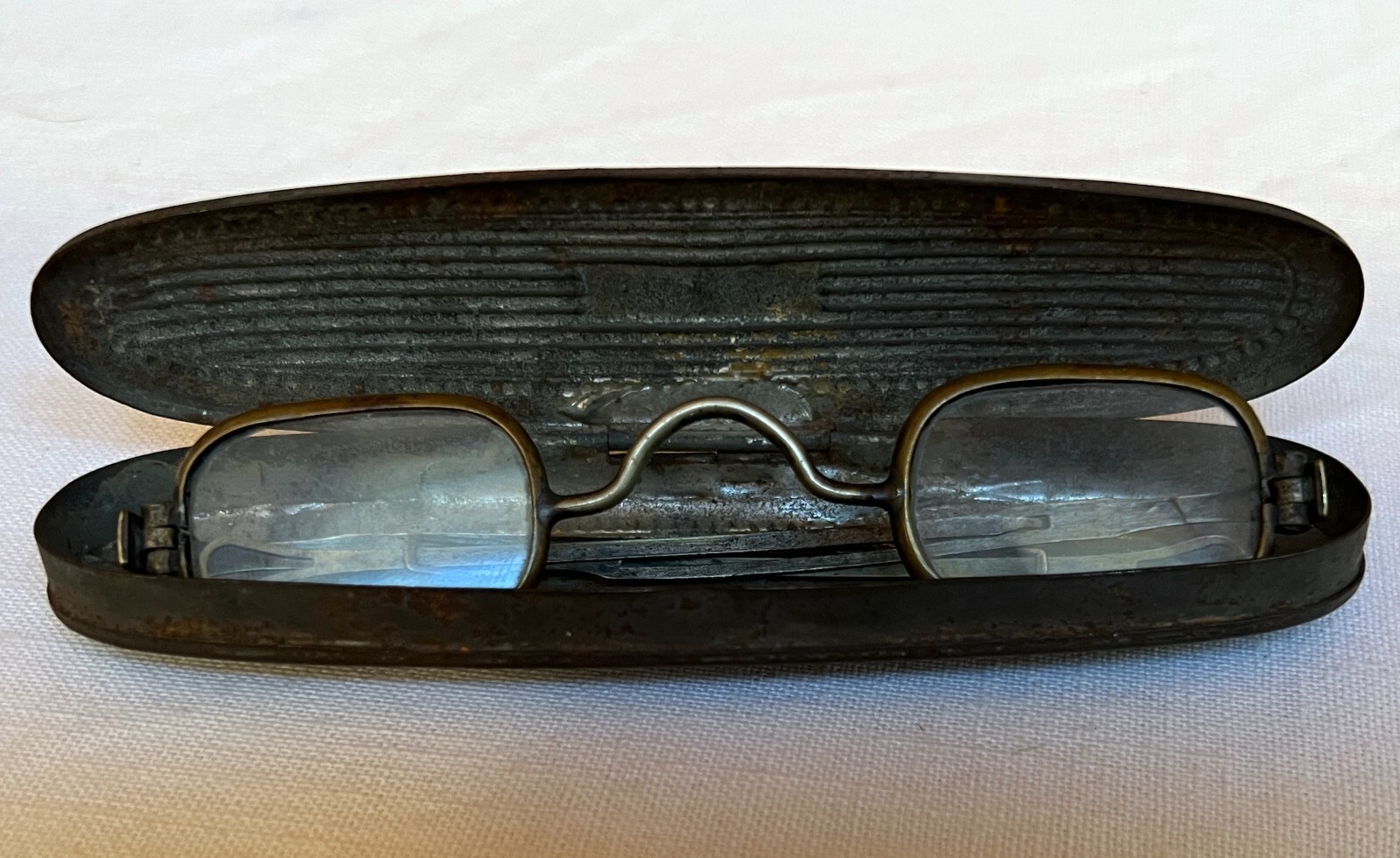 Antique Rectangular Eyeglasses with Extendable Te… - image 2