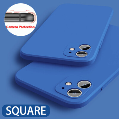 For iPhone 17 16 15 14 13 12 Pro Max Camera Protect Liquid Silicone Case Cover