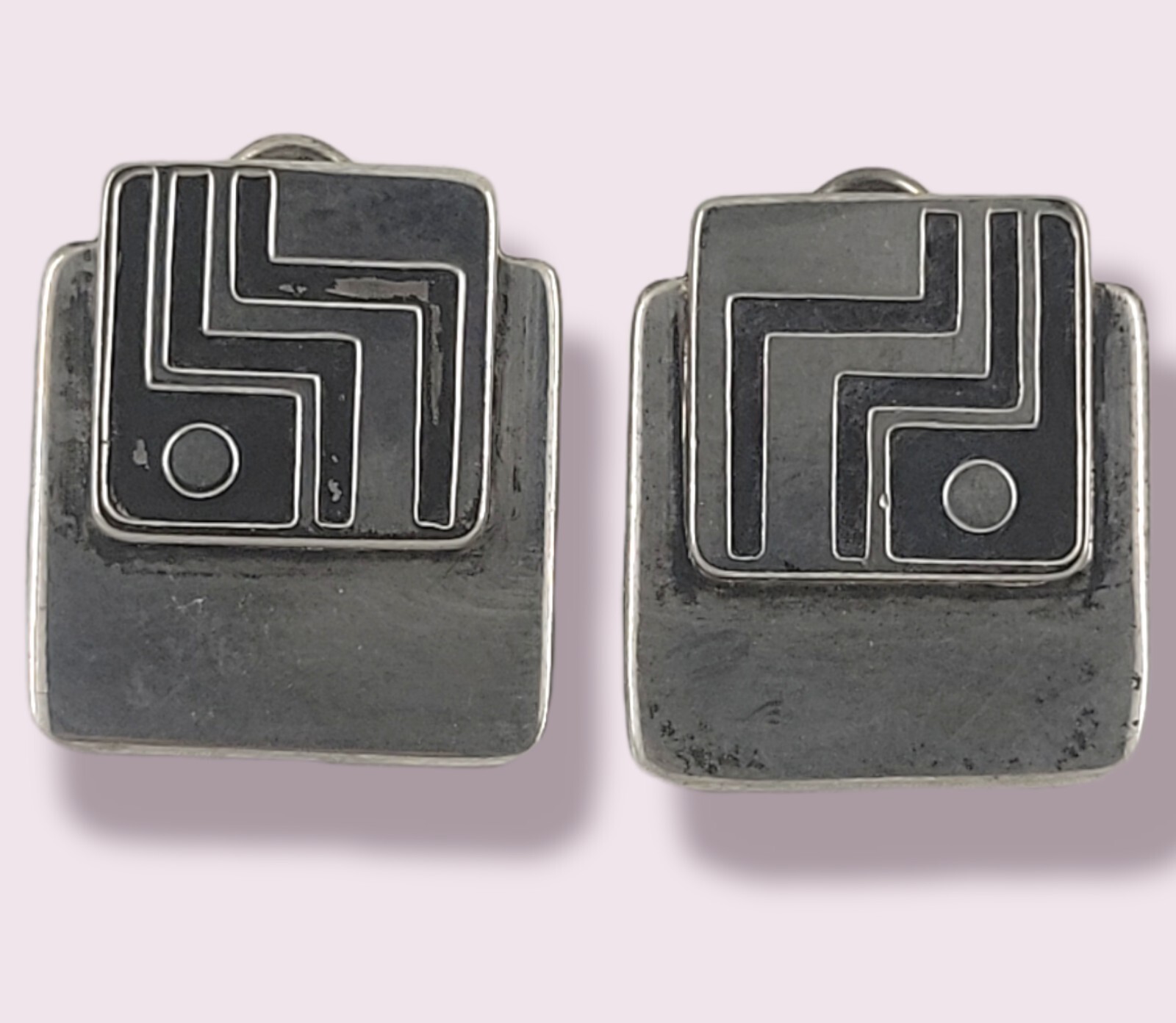 Signed Laurel Burch Rectangular Square Geometric … - image 1