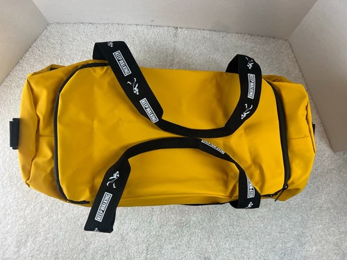 New Johnny Walker Keep Walking Duffle Bag Weekender Gym Bag Yellow & Black - Picture 6 of 8