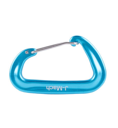 2x Alu Karabinerhaken Blau Karabiner Haken Schnapphaken Aluminium Camping - Bild 2 von 7
