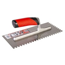 Rubi 6mm Notched Steel Plated Trowel - 28cm (6x6mm Notches) - 72907