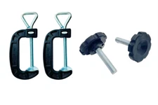 Kit with 4 Adjustment Screws and 1 Pair of Clamps for Securing the Cylinder