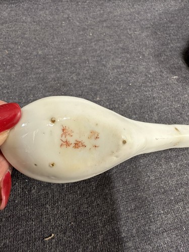 Cuchara de porcelana china de colección con carácter Shou-auspicioso para longevidad - Imagen 4 de 8