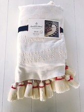 Hearth Hand w/ Magnolia Cream Christmas Tree Skirt Tassel Trim Embroidered NWT