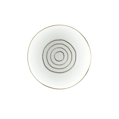WEISSESTAL SET 6 TASSEN 15 CM AUS PORZELLAN - ONYX WEISSGOLD KREIS