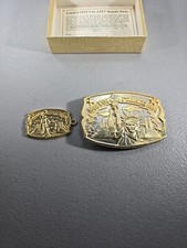 1886 USA France 1986 Statue Of Liberty Belt Buckle Limited Edition Pendant IOB