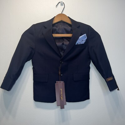 New Alberto Danelli Navy Blazer Jacket Sport Coat 4T MSRP $75 Wedding