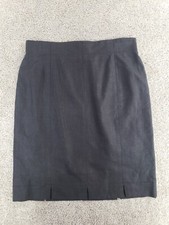 Escada Margaretha Ley Cashmere Wool Pencil Skirt Size 44 Charcoal Gray Soft Lux