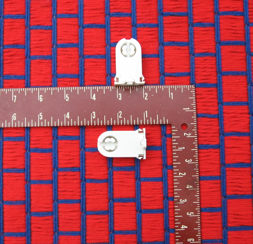 48 new FLUORESCENT light bulb SOCKET 2 PIN T12 bi-pin T8 Tombstone 4 contact LED - Image 4 of 4