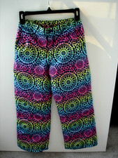 The Children's Place Snow Pants Girls Sz 8 Winter Fleece Lined Floral/ Tidal