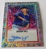 Dasan Hill 2025 Leaf Vivid Silver Sparkle Auto 3/3 Minnesota Twins Prospect LSU