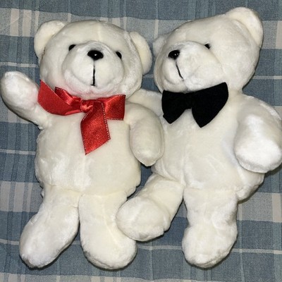 Heart 2 Heart Bears  Plush Bears Stuffed Toy Set of 2 10  Tall Attached Together