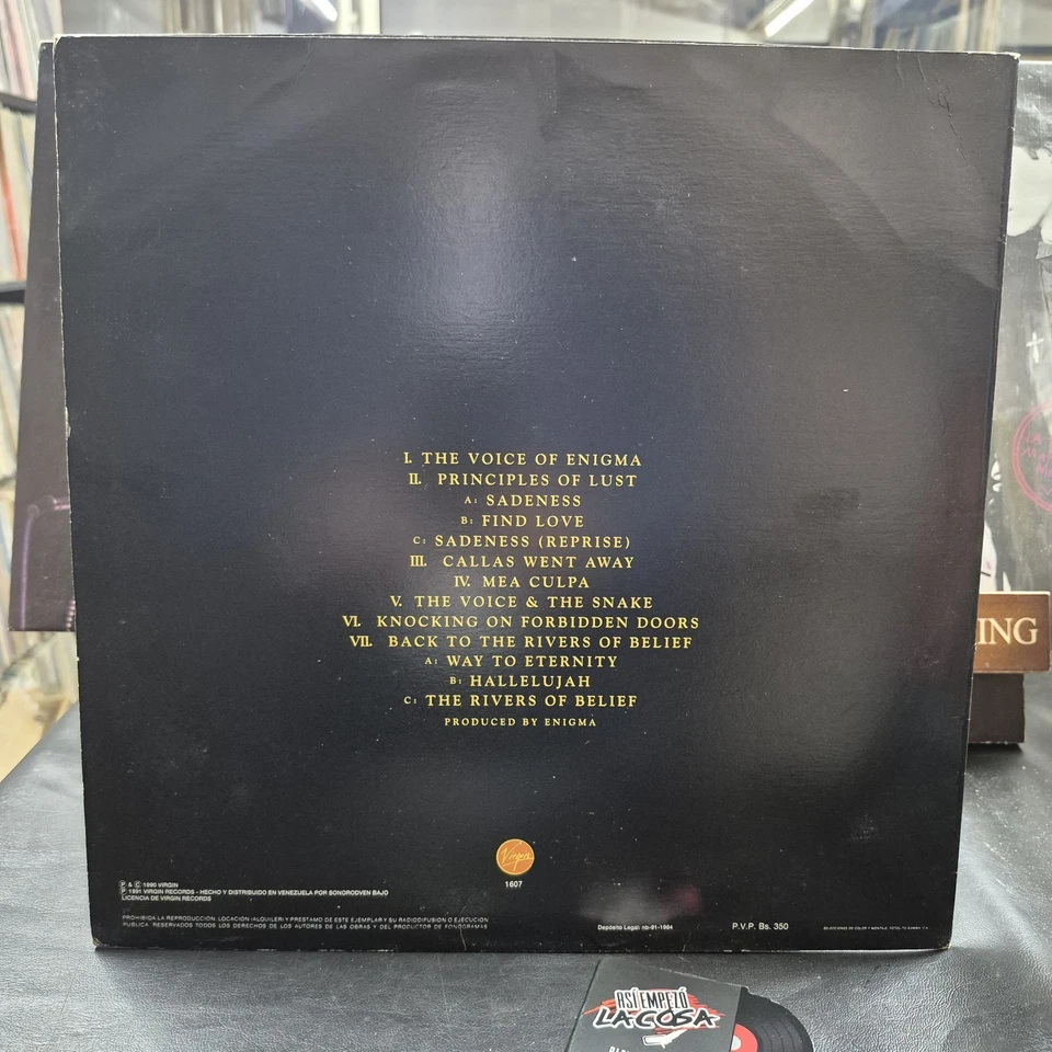 Enigma ‎– MCMXC a.D. - Electronic, Ambient, New Age, Colombia, 1990s (EX) - Image 2 of 4