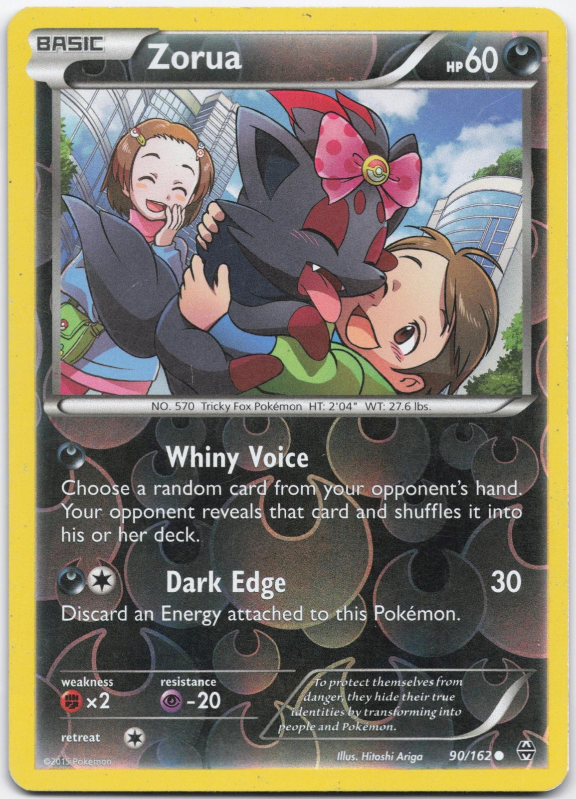 Zorua 90/162 Common BREAKthrough Pokemon Reverse Holo Lightly Played