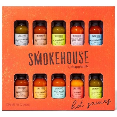 Gourmet Hot Sauce Gift Set: Mango Habanero, Buffalo, Bacon, Bourbon, Jalapeño