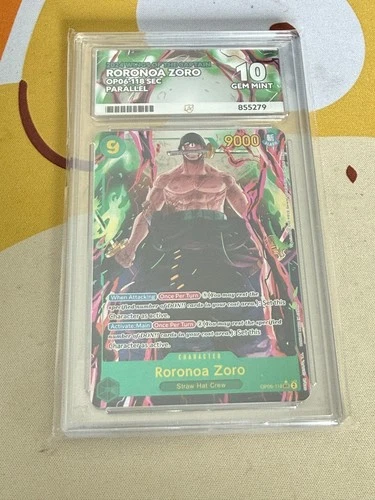 One Piece TCG Roronoa Zoro OP06-118 SEC Foil Parallel Ace 10