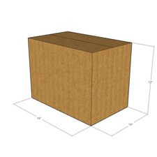75 16x10x12 Kraft Brown Corrugated Shipping Boxes 32 ECT Single-Wall New