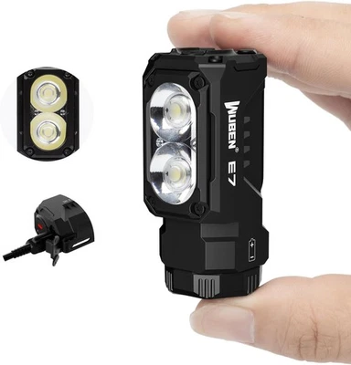 WUBEN E7 1800 Lumen wiederaufladbare Mini-Taschenlampe mit Magnet – superhelle 6