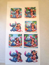 Disney Lilo Stitch Sticker/Decal Sheet Featuring Stitch and Lilo