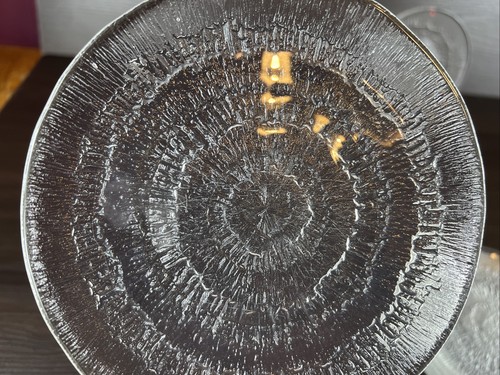 7 Iittala Finland Solaris Textured Swirl Glass Bread & Butter Plates 6 1/4” - Picture 4 of 13