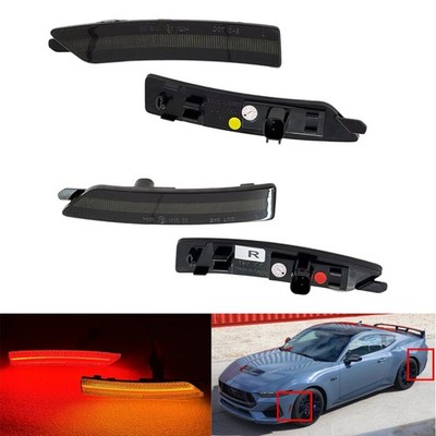 Für Ford Mustang 2024+ Set Seitenblinker vorne hinten Orange Rot Blinkleuchte