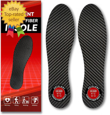 Carbon Fiber Insole 1 Pair Rigid Thin Foot Plate Shoe Insert for Men Women