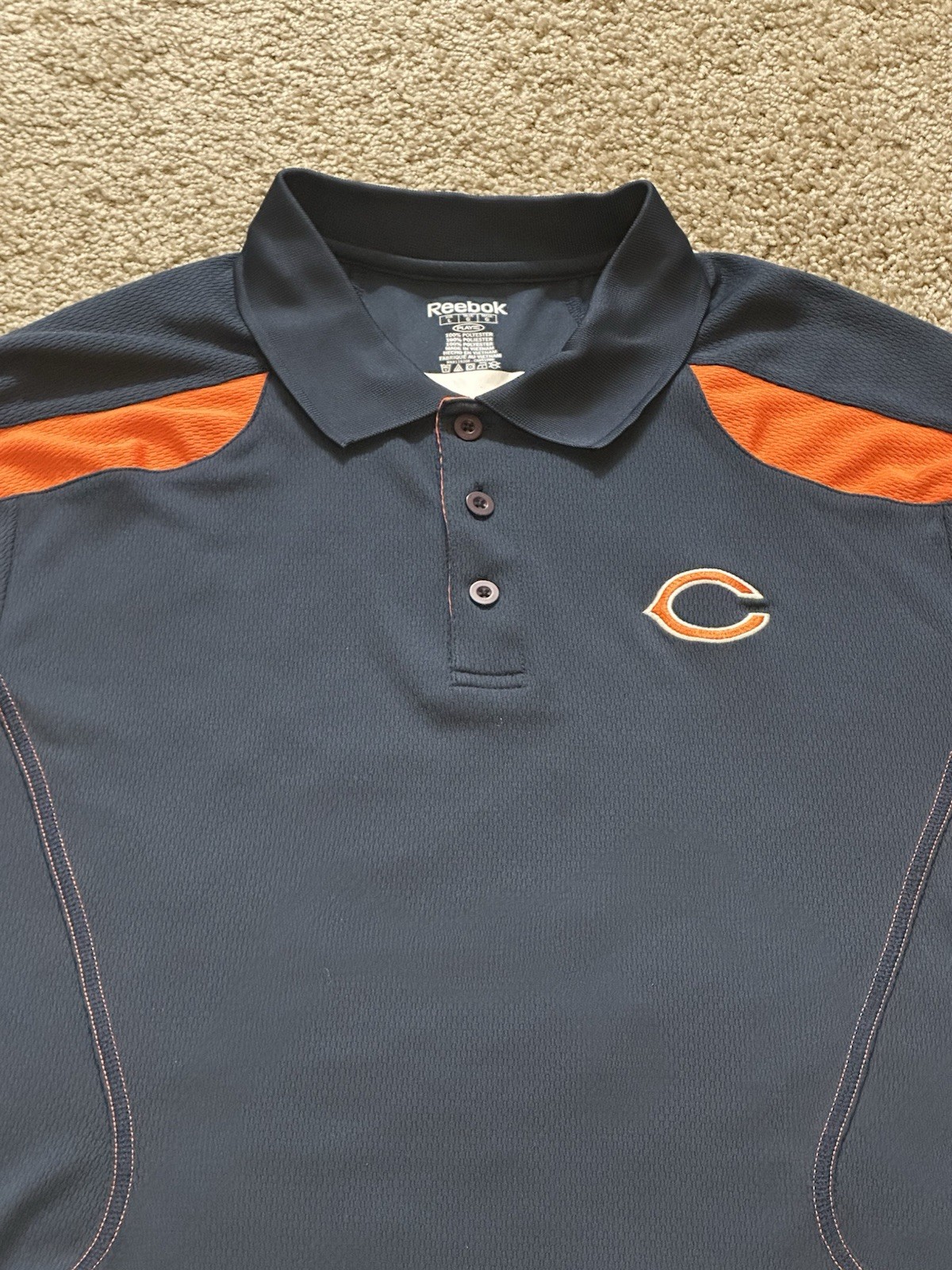 Men’s Reebok NFL Chicago Bears Short Sleeve Athletic Polo - Large thumbnail 3
