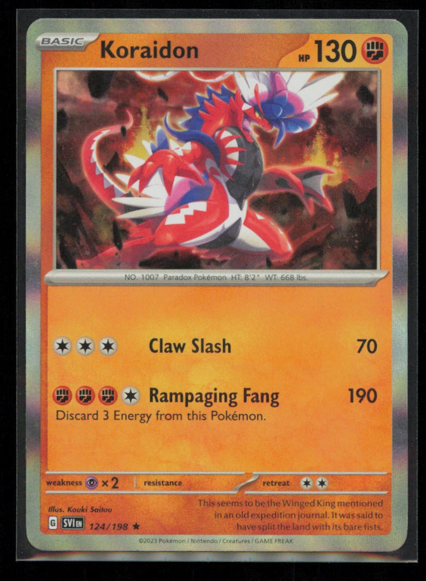 Koraidon 124/198 Pokemon Scarlet & Violet Rare Near Mint Holo Card